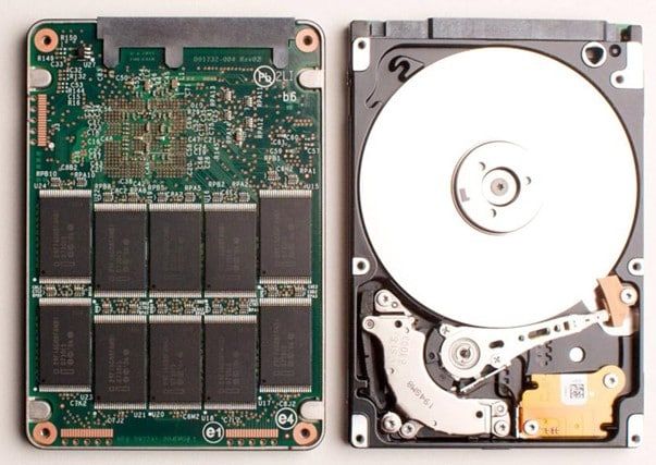 внутреннее устройство SSD и HDD