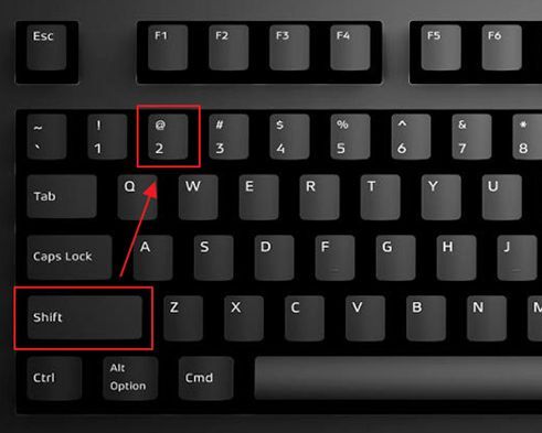 комбинация клавиш shift-2