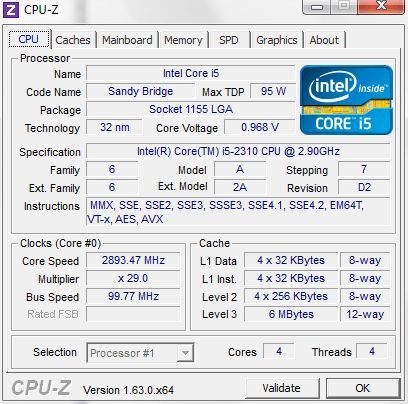 Как узнать какой у меня процессор: программа CPU-Z