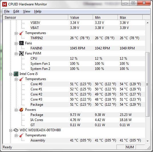 Перегревается компьютер что делать: программа HWmonitor