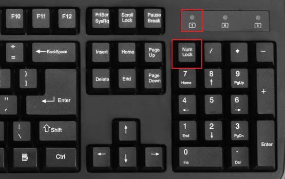 клавиша и индикатор Num Lock на клавиатуре