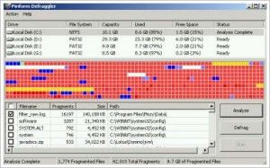 Программа для дефрагментации Piriform Defragger