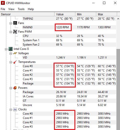 программа HWmonitor