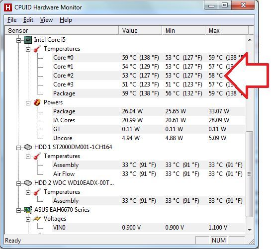 программа HWMonitor