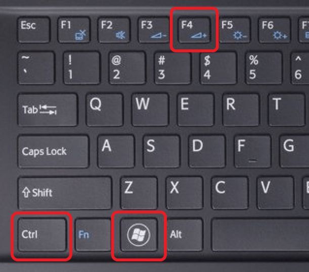 комбинация клавиш Windows + Ctrl + F4