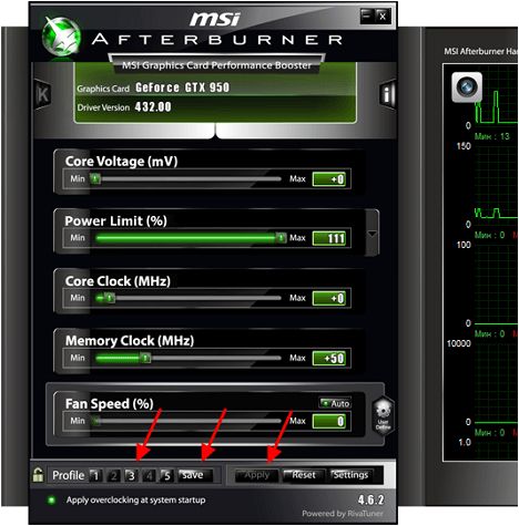 сохранение профилей MSI Afterburner