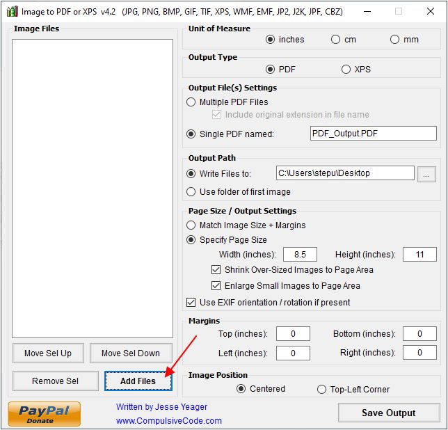 программа Image To PDF or XPS