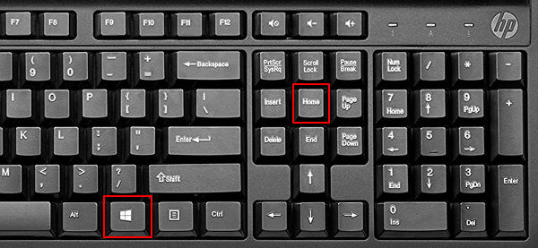  Комбинация клавиш Win-Home