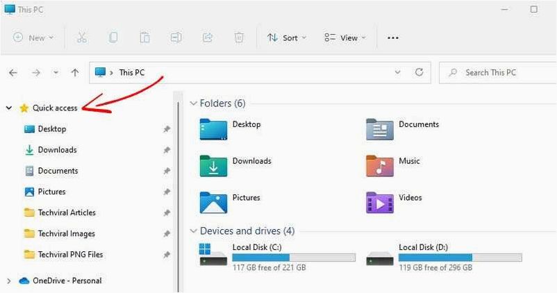 Как удалить Быстрый доступ в Проводнике Windows 11 и улучшить функциональность