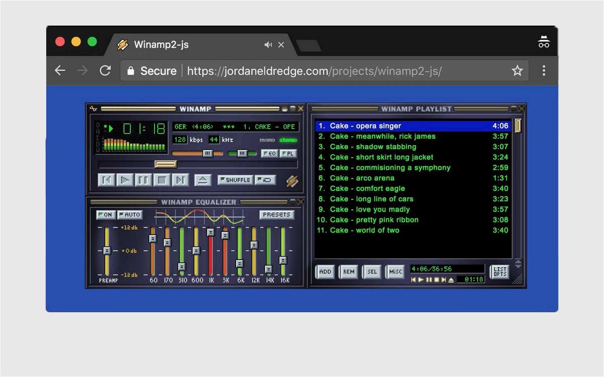 WinAMP Standard Последняя версия наиболее часто используемого Mp3-плеера 