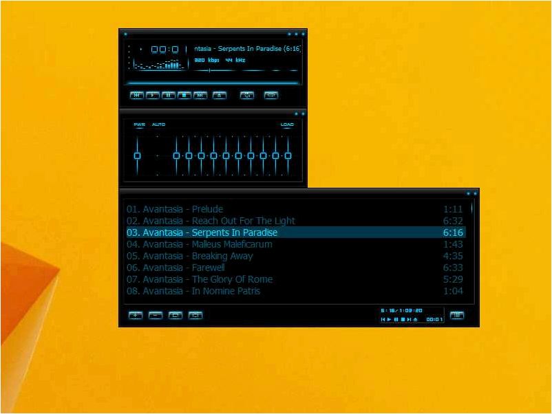 WinAMP Standard Последняя версия наиболее часто используемого Mp3-плеера 