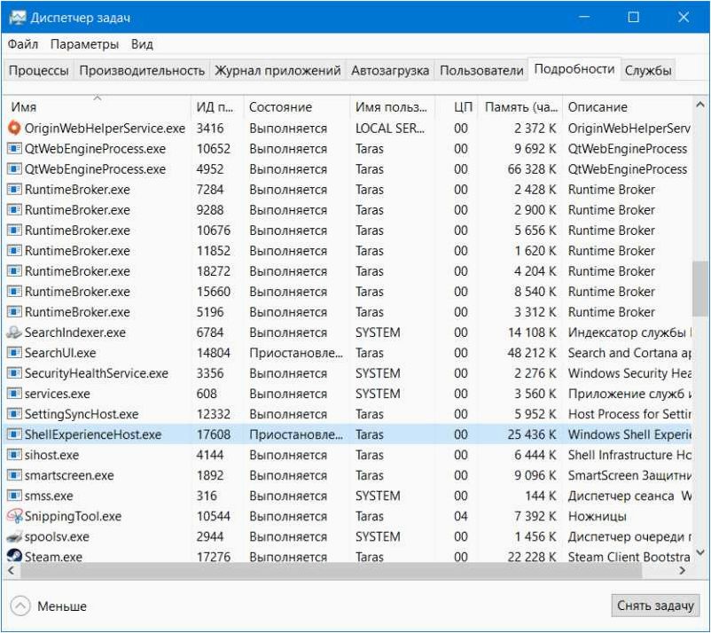 ShellExperienceHost.exe — что это за процесс и как он влияет на работу операционной системы