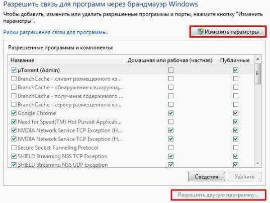 Как добавить исключения в брандмауэр Windows