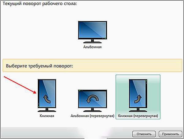 Как изменить ориентацию экрана на компьютере или ноутбуке без использования точек и двоеточий