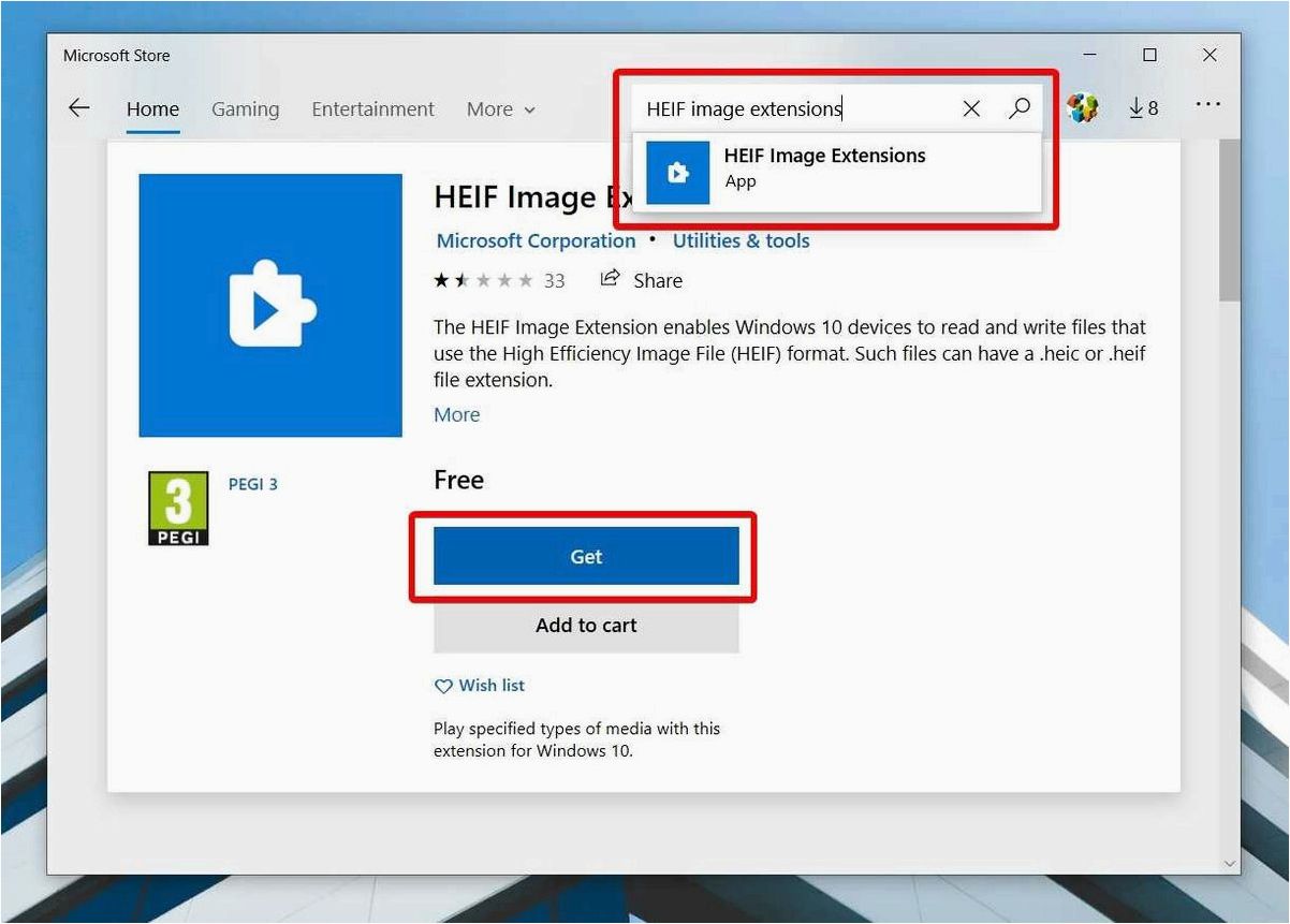 HEIF Image Extensions — официальное расширение для открытия файлов в формате HEIF в операционной системе Windows