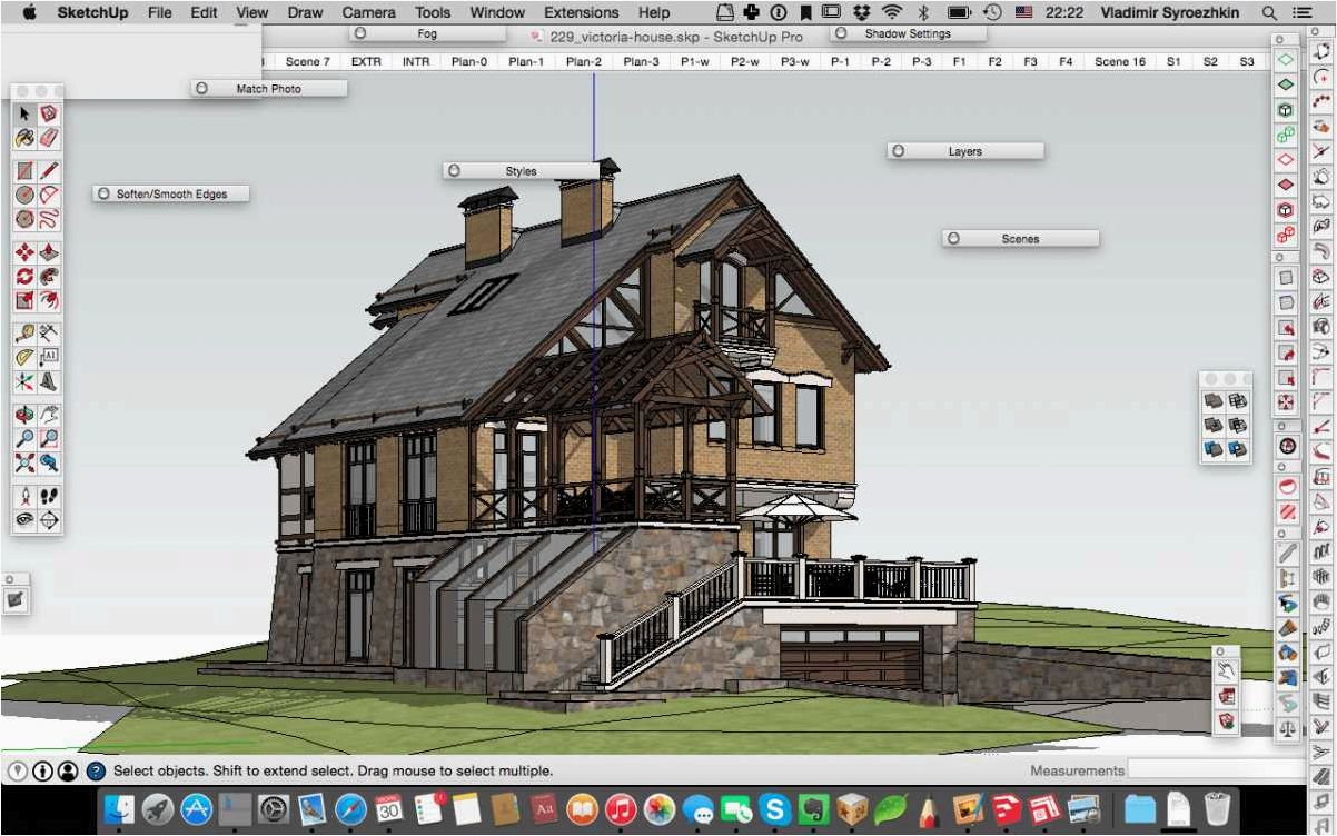 SketchUp Pro — легкое 3D моделирование, совместимое с Google Earth, для создания реалистичных и интерактивных проектов